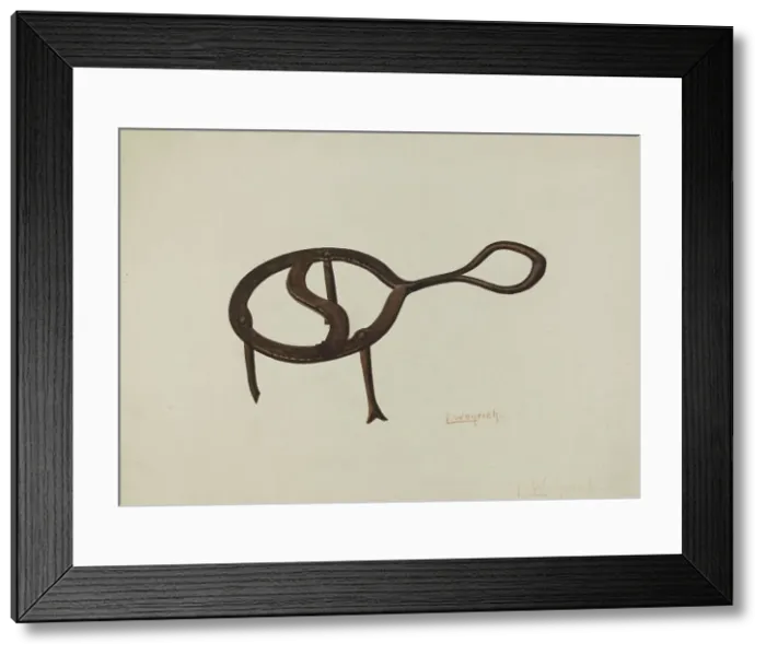 Framed Print : Trivet, c. 1940. Creator: Luther D. Wenrich Framed Print : Trivet, c. 1940. Creator: Luther D. Wenrich