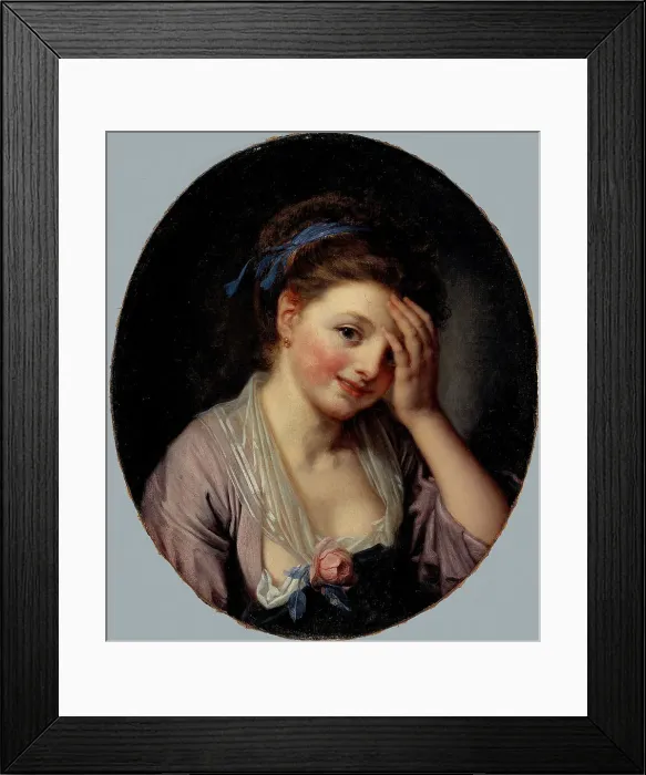 Framed Print : Portrait of a young girl. Creator: Ecole Francaise Framed Print : Portrait of a young girl. Creator: Ecole Francaise