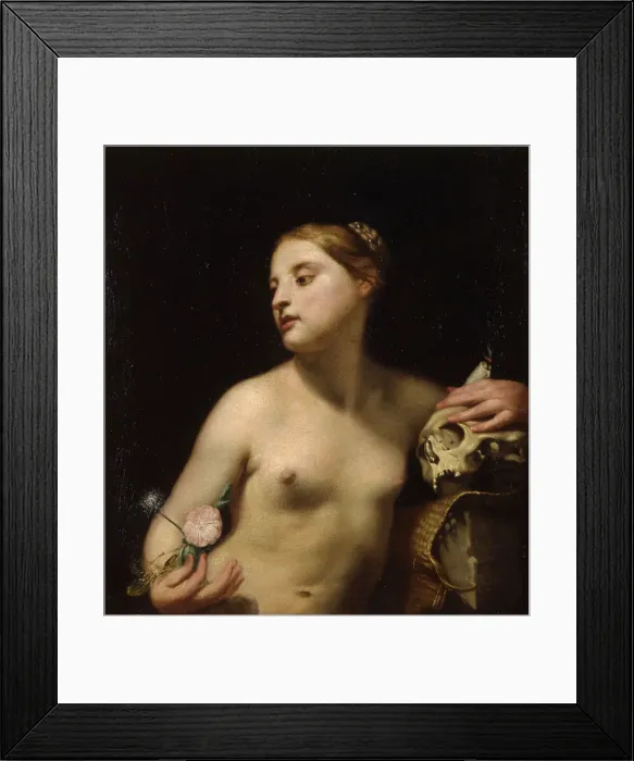 Framed Print : Allegory of Vanity and Penitence, Mid of 17th cen. Creator: Canlassi (Called Cagnacci), Guido (Guidobaldo) (1601-1663) Framed Print : Allegory of Vanity and Penitence, Mid of 17th cen. Creator: Canlassi (Called Cagnacci), Guido (Guidobaldo) (1601-1663)