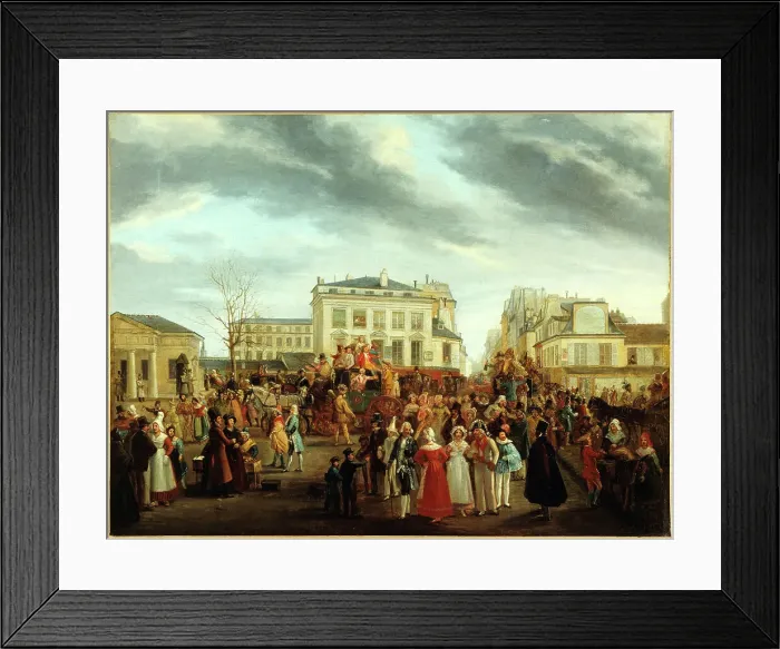 Framed Print : Descent of the courtiers, Ash Wednesday 1823. Creator: Artus Despagne Framed Print : Descent of the courtiers, Ash Wednesday 1823. Creator: Artus Despagne