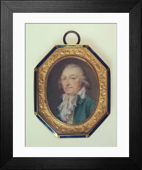 Framed Print : Portrait of a man, with an open collar, c1798. Creator: Ecole Francaise Framed Print : Portrait of a man, with an open collar, c1798. Creator: Ecole Francaise