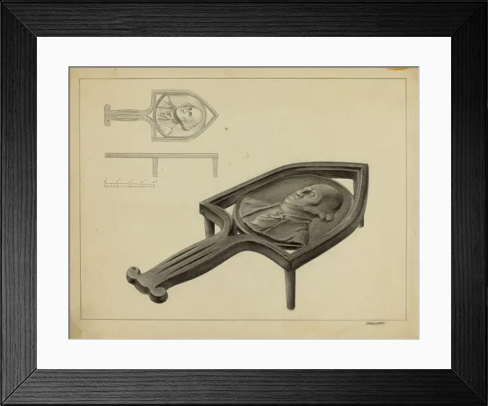 Framed Print : George Washington Flat Iron Stand, c. 1936. Creator: Milton Grubstein Framed Print : George Washington Flat Iron Stand, c. 1936. Creator: Milton Grubstein