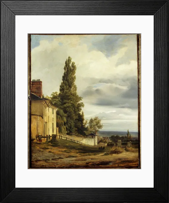 Framed Print : Chateau des Brouillards, rue de l'Abreuvoir and the Fontaine-du-But, in Montmartre, c1840. Creator: J Desvigne Framed Print : Chateau des Brouillards, rue de l'Abreuvoir and the Fontaine-du-But, in Montmartre, c1840. Creator: J Desvigne