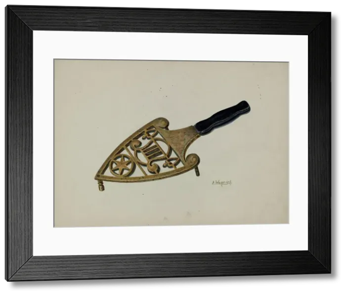 Framed Print : Flat Iron Stand, c. 1940. Creator: Luther D. Wenrich Framed Print : Flat Iron Stand, c. 1940. Creator: Luther D. Wenrich