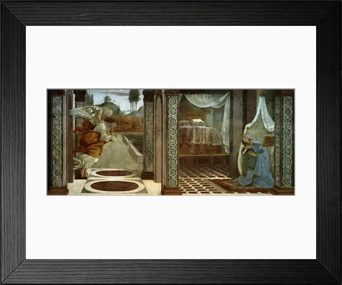 Framed Print : The Annunciation, 1481. Creator: Botticelli, Sandro (1445-1510)