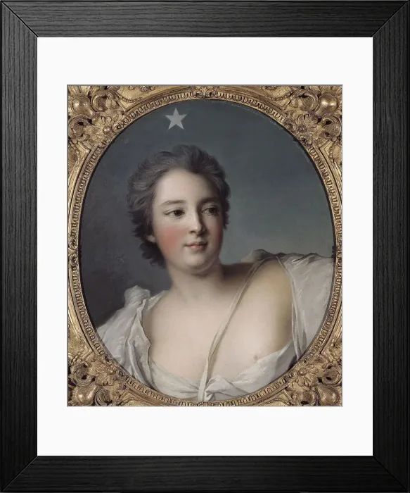 Framed Print : Portrait of Anne-Marie de Mailly-Nesle, Marquise de La Tournelle, later Duchess of Chateauroux... Creator: Ecole Francaise Framed Print : Portrait of Anne-Marie de Mailly-Nesle, Marquise de La Tournelle, later Duchess of Chateauroux... Creator: Ecole Francaise