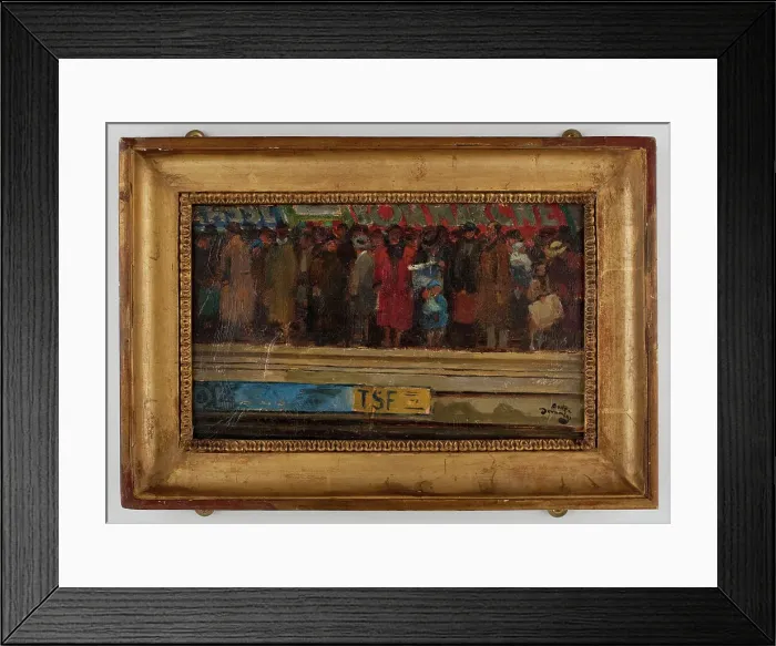Framed Print : Rush hour in the metro, c1920. Creator: Andre Devambez Framed Print : Rush hour in the metro, c1920. Creator: Andre Devambez