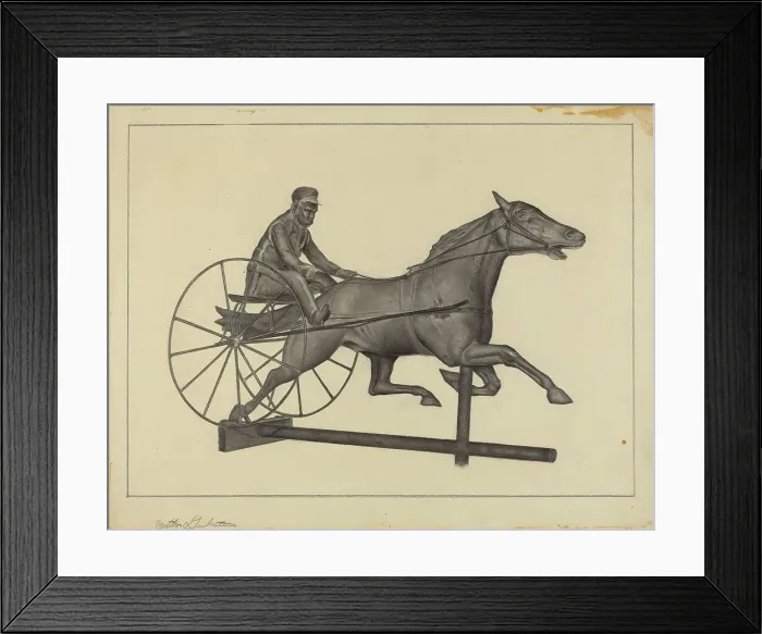 Framed Print : Weather Vane Finial, c. 1937. Creator: Milton Grubstein Framed Print : Weather Vane Finial, c. 1937. Creator: Milton Grubstein