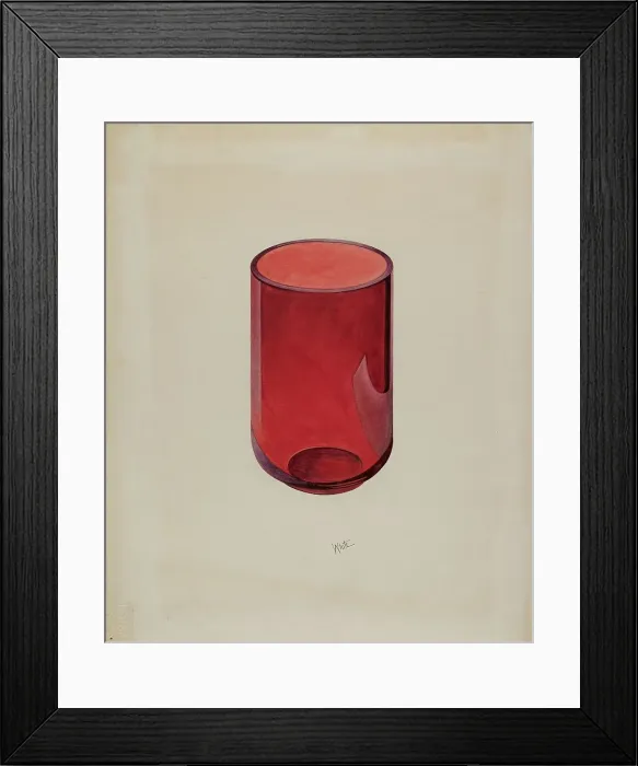 Framed Print : Tumbler (Ruby), c. 1936. Creator: Edward White Framed Print : Tumbler (Ruby), c. 1936. Creator: Edward White