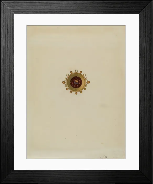 Framed Print : Garnet Earring, c. 1936. Creator: Edward White Framed Print : Garnet Earring, c. 1936. Creator: Edward White