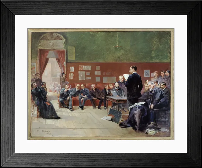 Framed Print : Rehearsal of the Serenade by Jean Jullien, at the Theatre Libre, 1889. Creator: Henri Patrice Dillon Framed Print : Rehearsal of the Serenade by Jean Jullien, at the Theatre Libre, 1889. Creator: Henri Patrice Dillon