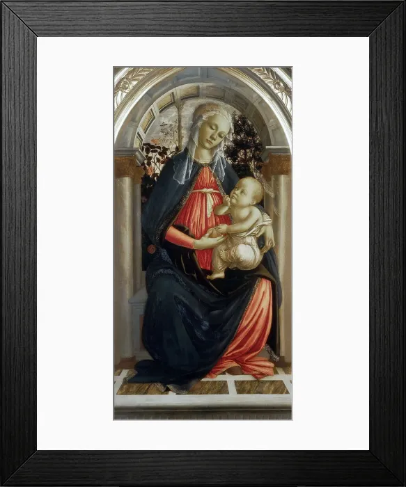 Framed Print : Madonna of the Rose Garden (Madonna del Roseto), 1469. Creator: Botticelli, Sandro (1445-1510)