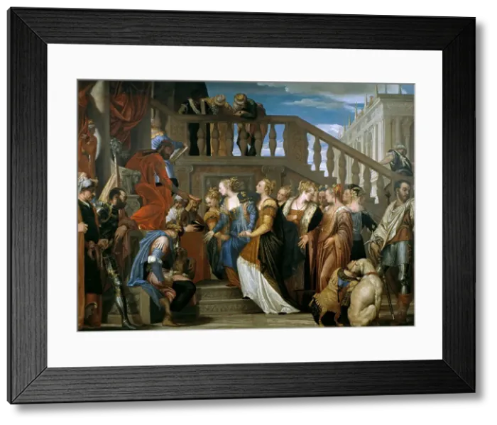 Framed Print : Esther and Ahasver, ca 1555. Creator: Veronese, Paolo (1528-1588) Framed Print : Esther and Ahasver, ca 1555. Creator: Veronese, Paolo (1528-1588)