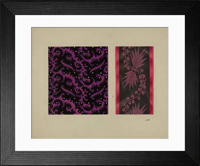 Framed Print : Sample of Silk, c. 1938. Creator: Edward White Framed Print : Sample of Silk, c. 1938. Creator: Edward White
