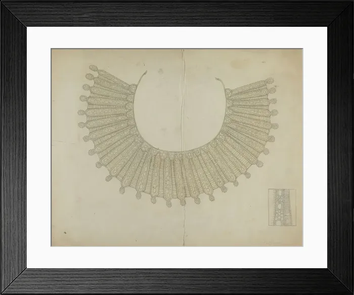 Framed Print : Lace Collar, c. 1937. Creator: Grace Halpin Framed Print : Lace Collar, c. 1937. Creator: Grace Halpin