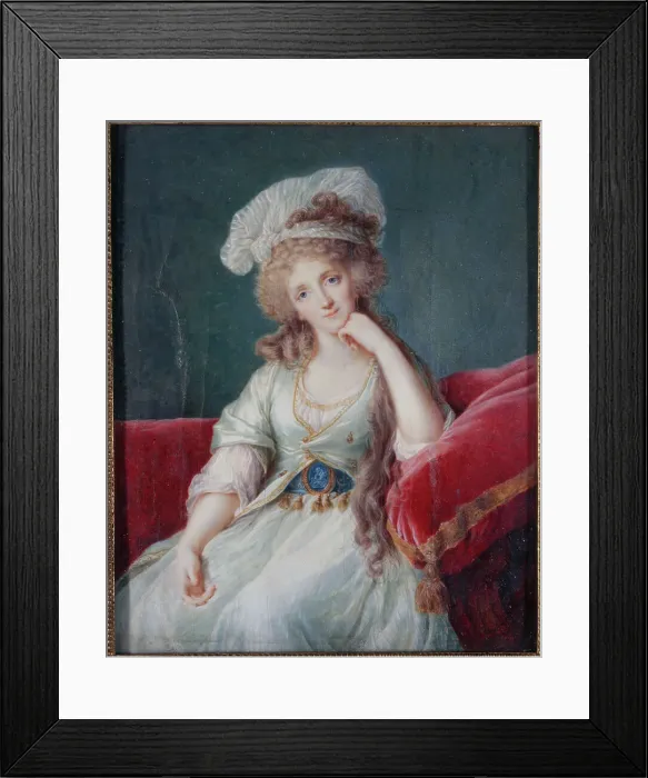 Framed Print : Portrait of the Duchess of Orleans, c1790. Creator: Ecole Francaise Framed Print : Portrait of the Duchess of Orleans, c1790. Creator: Ecole Francaise