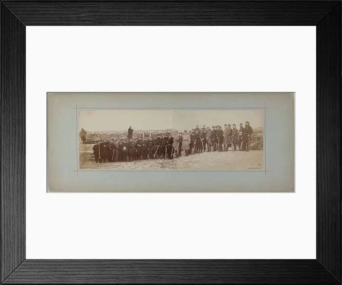 Framed Print : Panorama: group portrait of soldiers, 1870. Creator: Andre-Adolphe-Eugene Disderi Framed Print : Panorama: group portrait of soldiers, 1870. Creator: Andre-Adolphe-Eugene Disderi