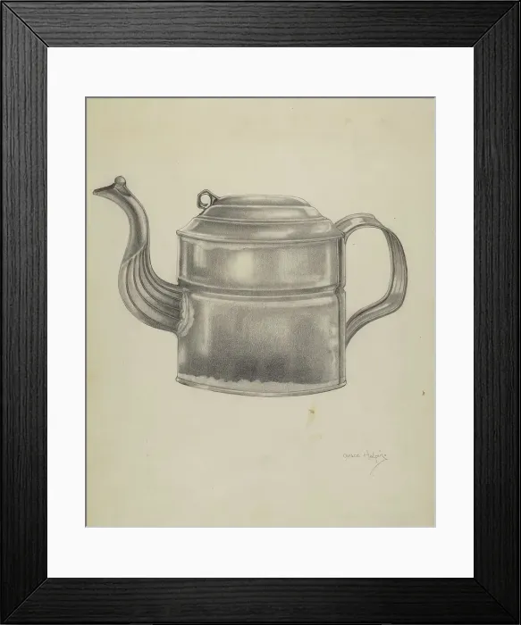 Framed Print : Teapot, 1935 / 1942. Creator: Grace Halpin Framed Print : Teapot, 1935 / 1942. Creator: Grace Halpin