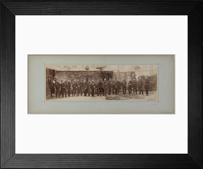 Framed Print : Panorama: group portrait of soldiers, 1870. Creator: Andre-Adolphe-Eugene Disderi Framed Print : Panorama: group portrait of soldiers, 1870. Creator: Andre-Adolphe-Eugene Disderi