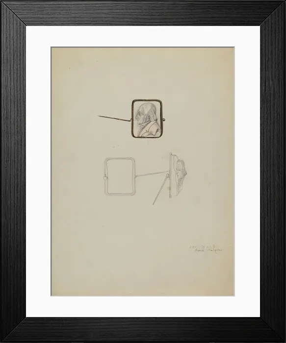 Framed Print : Cameo Brooch, c. 1936. Creator: Grace Halpin Framed Print : Cameo Brooch, c. 1936. Creator: Grace Halpin