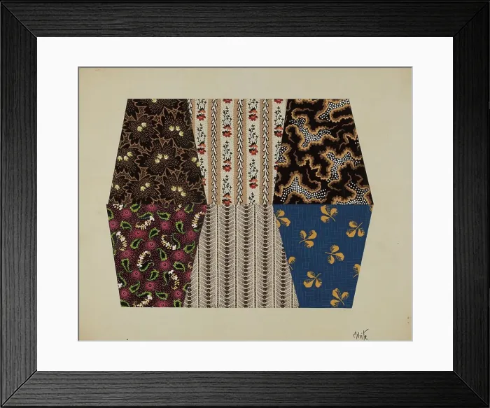 Framed Print : Quilt Patches, c. 1937. Creator: Edward White Framed Print : Quilt Patches, c. 1937. Creator: Edward White