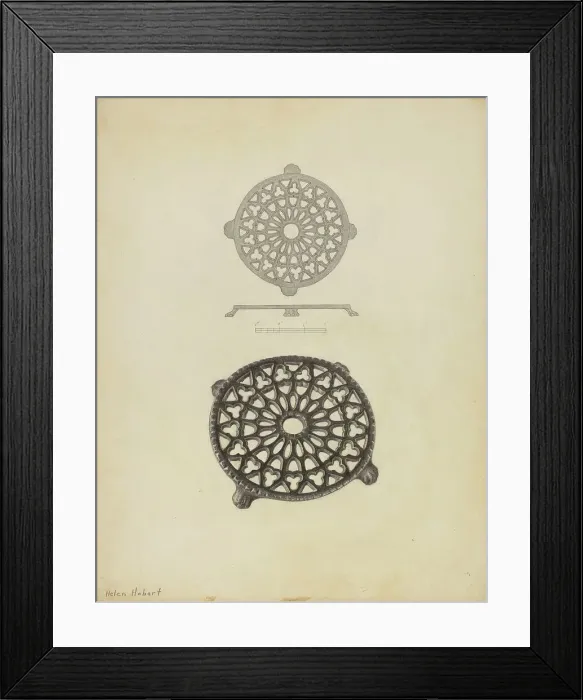 Framed Print : Trivet, c. 1940. Creator: Helen Hobart Framed Print : Trivet, c. 1940. Creator: Helen Hobart