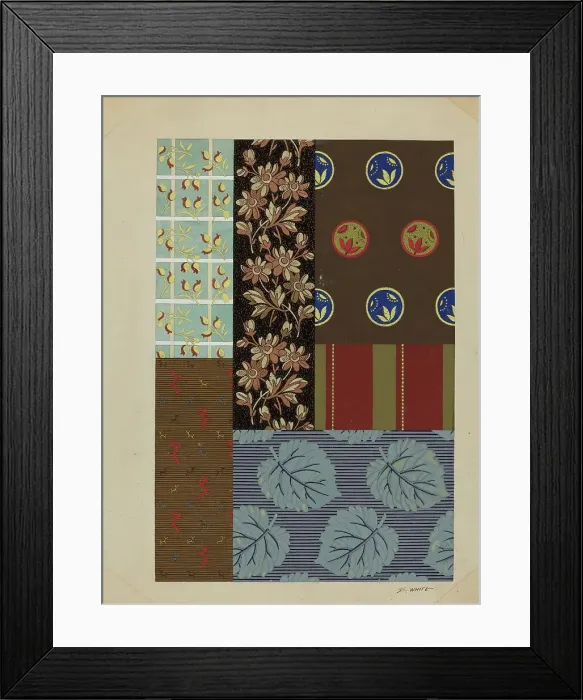 Framed Print : Materials from Quilt, c. 1936. Creator: Edward White Framed Print : Materials from Quilt, c. 1936. Creator: Edward White
