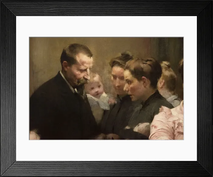 Framed Print : The work of a drop of milk at the Belleville Dispensary (triptych), 1903. Creator: Henry Jules Jean Geoffroy Framed Print : The work of a drop of milk at the Belleville Dispensary (triptych), 1903. Creator: Henry Jules Jean Geoffroy