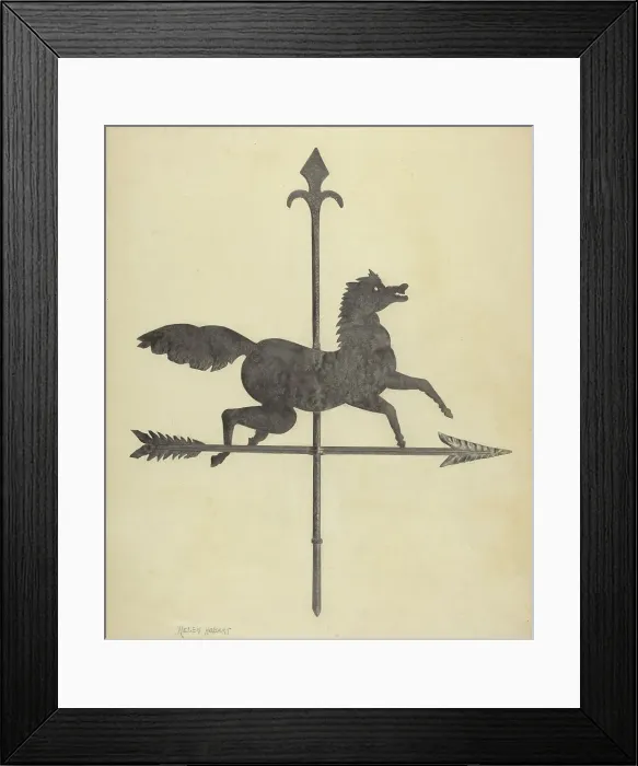 Framed Print : Weather Vane, c. 1938. Creator: Helen Hobart Framed Print : Weather Vane, c. 1938. Creator: Helen Hobart