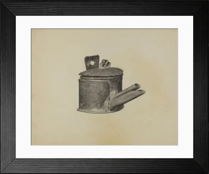 Framed Print : Spout Lamp, c. 1940. Creator: Helen Hobart Framed Print : Spout Lamp, c. 1940. Creator: Helen Hobart