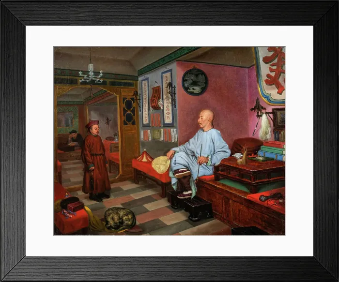 Framed Print : Chinese Trader in Kyakhta (Russia), 1851. Creator: Mazer, Carl Petter (1807-1884) Framed Print : Chinese Trader in Kyakhta (Russia), 1851. Creator: Mazer, Carl Petter (1807-1884)