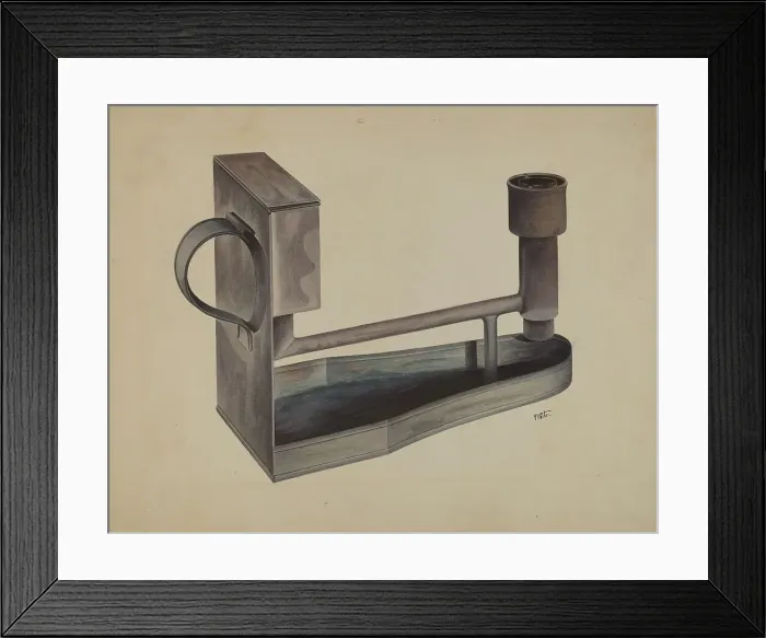 Framed Print : Economy Lamp, c. 1937. Creator: Edward White Framed Print : Economy Lamp, c. 1937. Creator: Edward White