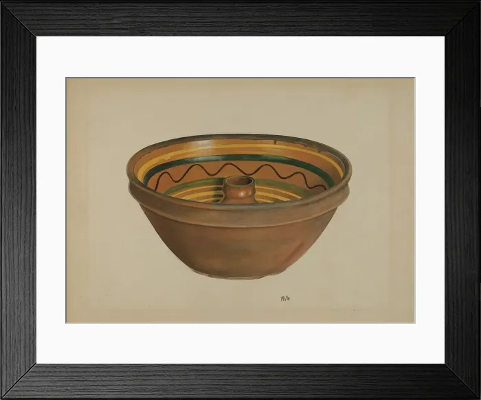 Framed Print : Economite Bowl or Cake Mold, c. 1937. Creator: Edward White Framed Print : Economite Bowl or Cake Mold, c. 1937. Creator: Edward White