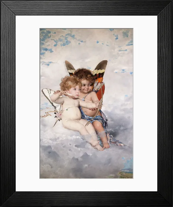 Framed Print : Cupids, 1881. Creator: Kronberg, Julius (1850-1921) Framed Print : Cupids, 1881. Creator: Kronberg, Julius (1850-1921)