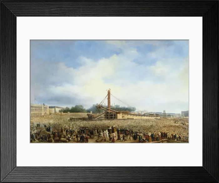 Framed Print : Erection of the obelisk of Luxor in Place de la Concorde, October 25, 1836. Creator: Francois Dubois Framed Print : Erection of the obelisk of Luxor in Place de la Concorde, October 25, 1836. Creator: Francois Dubois