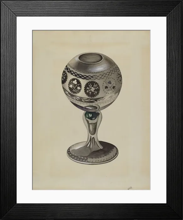 Framed Print : Mirrored Glass Vase, c. 1936. Creator: Edward White Framed Print : Mirrored Glass Vase, c. 1936. Creator: Edward White