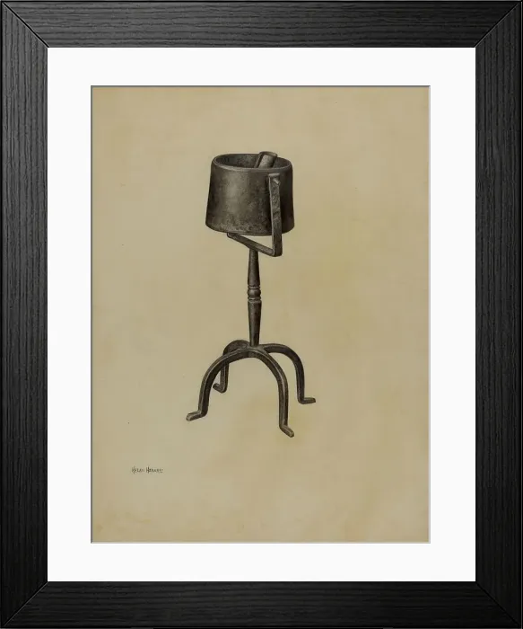 Framed Print : Pennsylvania Fat Lamp, c. 1941. Creator: Helen Hobart Framed Print : Pennsylvania Fat Lamp, c. 1941. Creator: Helen Hobart