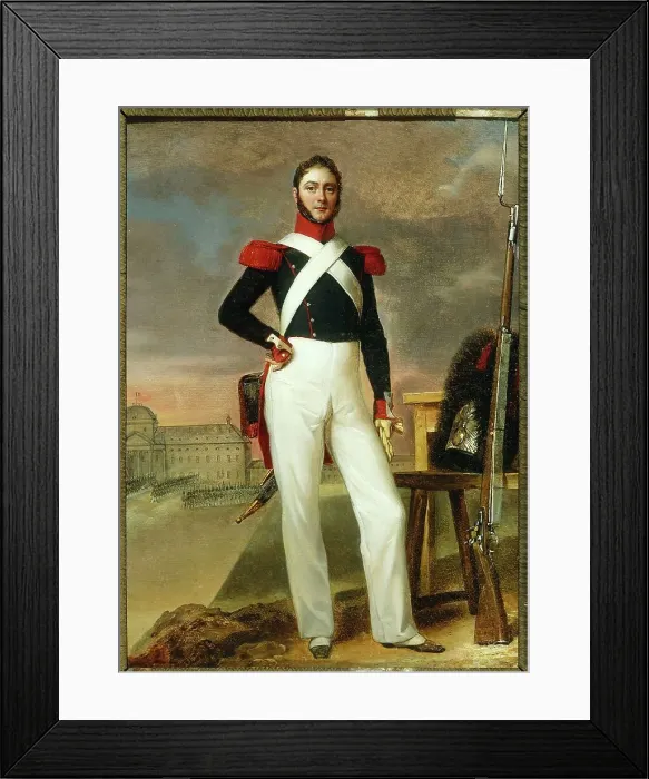 Framed Print : Marin Burty, draper, in grenadier uniform, 1830. Creator: Alexandre-Jean Dubois-Drahonet Framed Print : Marin Burty, draper, in grenadier uniform, 1830. Creator: Alexandre-Jean Dubois-Drahonet