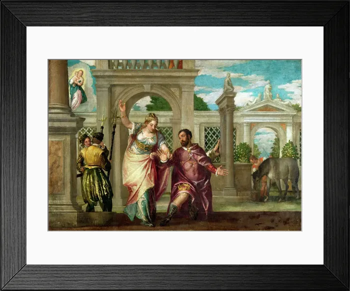 Framed Print : The Apparition of the Tiburtine Sibyl to Caesar Augustus, 1500s. Creator: Veronese, Paolo (1528-1588) Framed Print : The Apparition of the Tiburtine Sibyl to Caesar Augustus, 1500s. Creator: Veronese, Paolo (1528-1588)