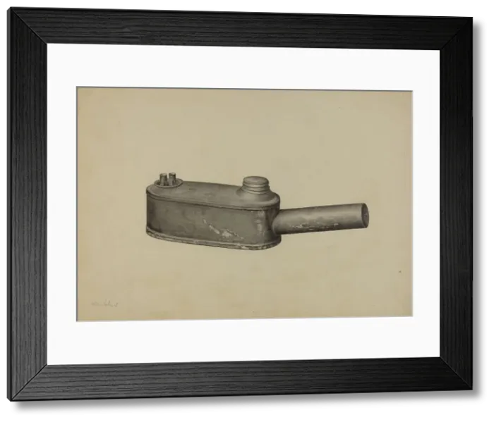 Framed Print : Bunker Lamp, c. 1940. Creator: Helen Hobart Framed Print : Bunker Lamp, c. 1940. Creator: Helen Hobart