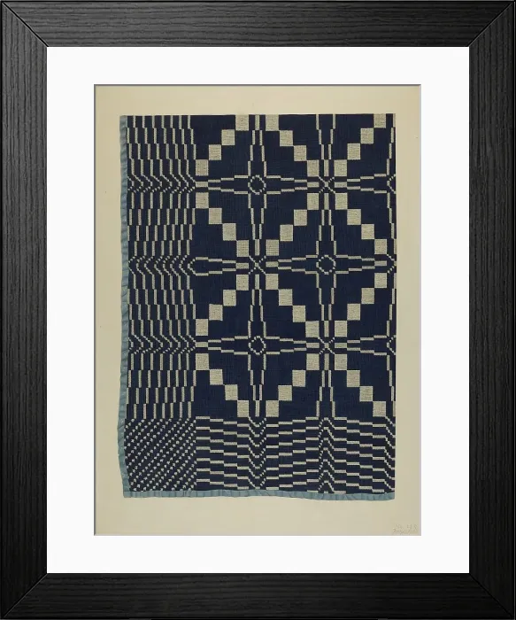 Framed Print : Coverlet, c. 1937. Creator: Edward White Framed Print : Coverlet, c. 1937. Creator: Edward White