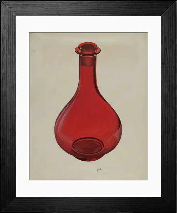 Framed Print : Decanter and Stopper, c. 1936. Creator: Edward White Framed Print : Decanter and Stopper, c. 1936. Creator: Edward White