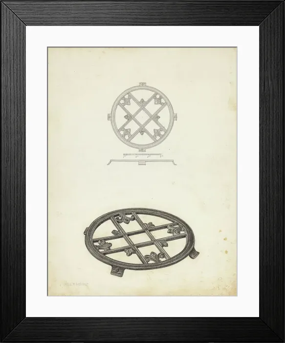 Framed Print : Trivet, c. 1941. Creator: Helen Hobart Framed Print : Trivet, c. 1941. Creator: Helen Hobart