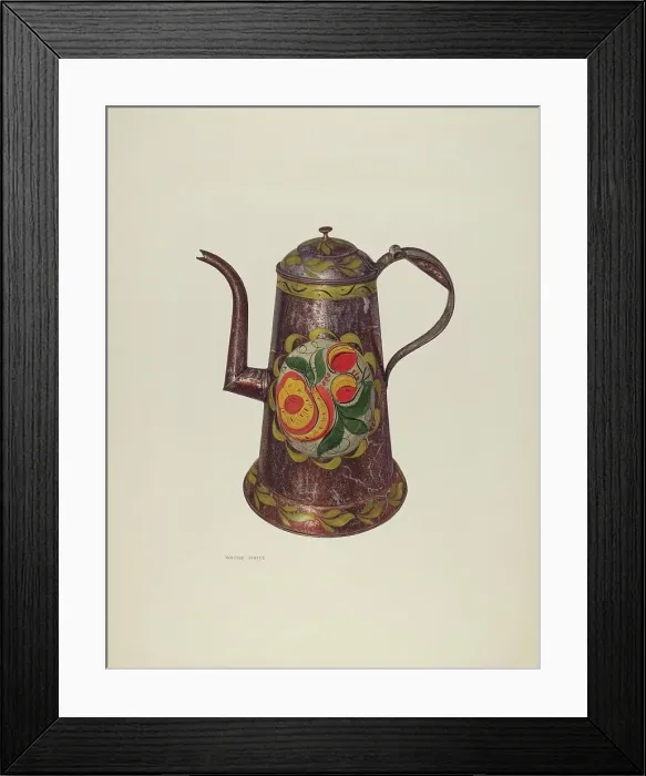 Framed Print : Coffeepot, 1940. Creator: Wayne White Framed Print : Coffeepot, 1940. Creator: Wayne White