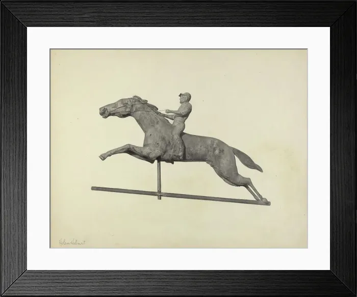 Framed Print : Weather Vane Finial, c. 1938. Creator: Helen Hobart Framed Print : Weather Vane Finial, c. 1938. Creator: Helen Hobart