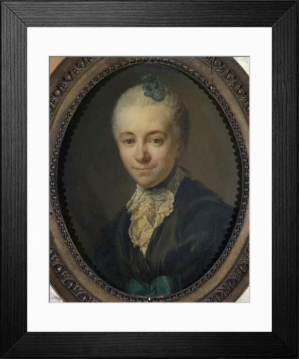 Framed Print : Portrait of a woman, c1760. Creator: Joseph Siffred Duplessis Framed Print : Portrait of a woman, c1760. Creator: Joseph Siffred Duplessis