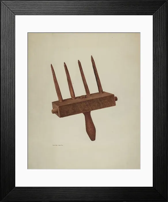 Framed Print : Straw Rake, 1940. Creator: Wayne White Framed Print : Straw Rake, 1940. Creator: Wayne White
