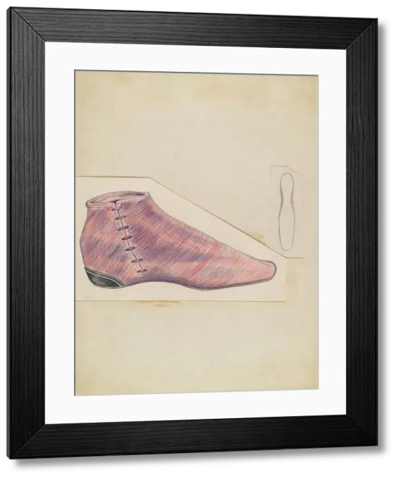 Framed Print : Woman's Shoe, 1935 / 1942. Creator: Melita Hofmann Framed Print : Woman's Shoe, 1935 / 1942. Creator: Melita Hofmann