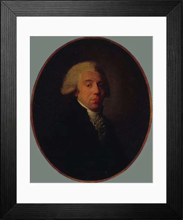 Framed Print : Portrait of a man, revolutionary period, 1792. Creator: Eustache Francois Duval Framed Print : Portrait of a man, revolutionary period, 1792. Creator: Eustache Francois Duval