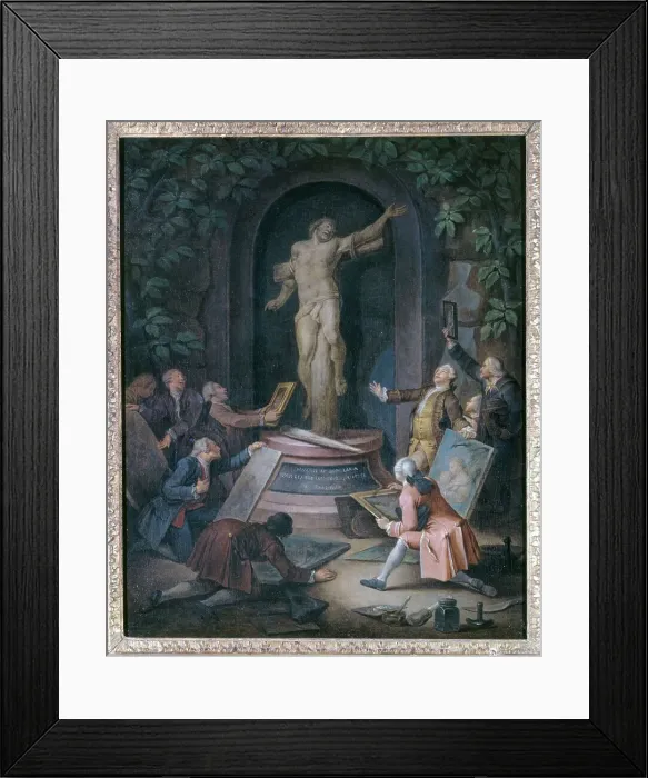 Framed Print : Tribute to the good thief, between 1695 and 1778. Creator: Franois Eisen Framed Print : Tribute to the good thief, between 1695 and 1778. Creator: Franois Eisen
